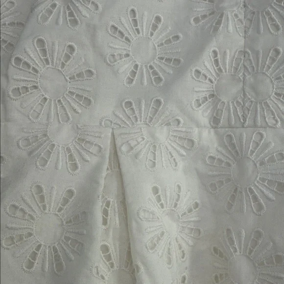 NWT Diane Von furstenberg Elegant White Sleeveless Eyelet Dress - Picture 3 of 6